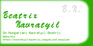 beatrix navratyil business card